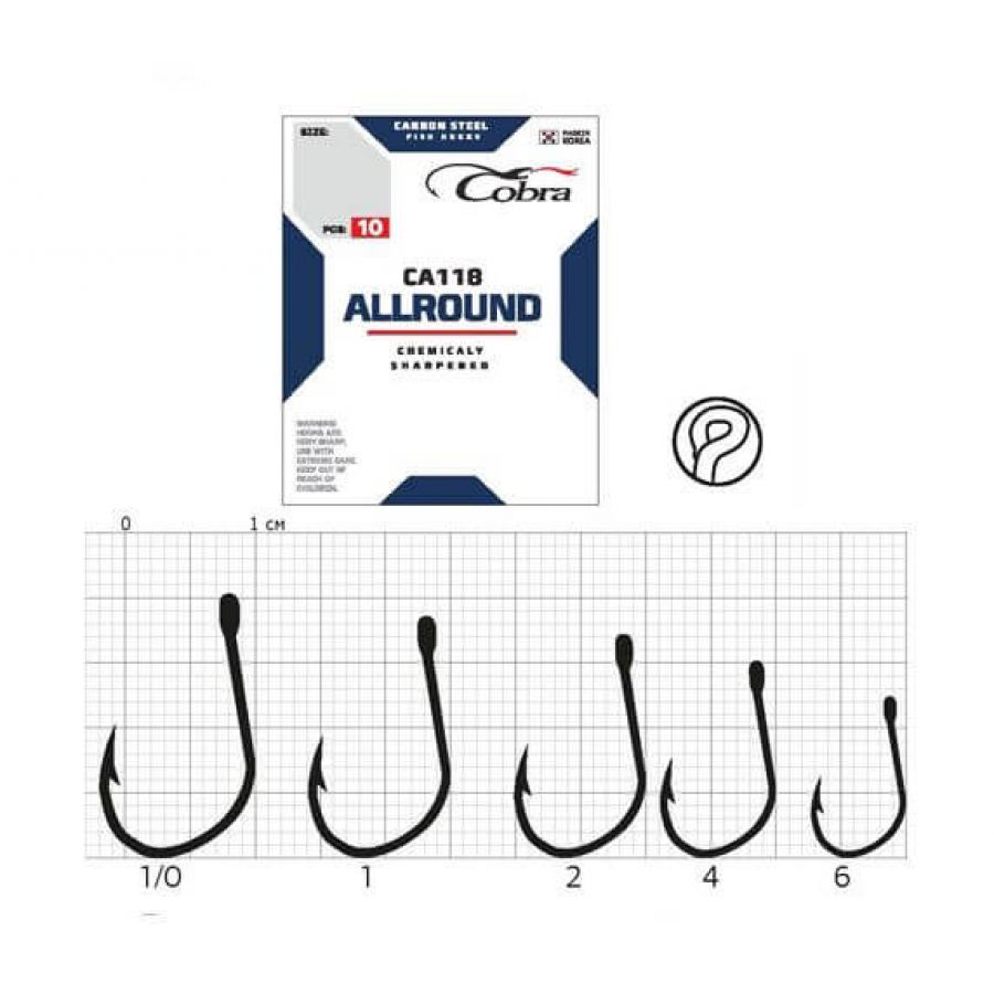 купить Крючок одинарный Cobra CA118 #6-0