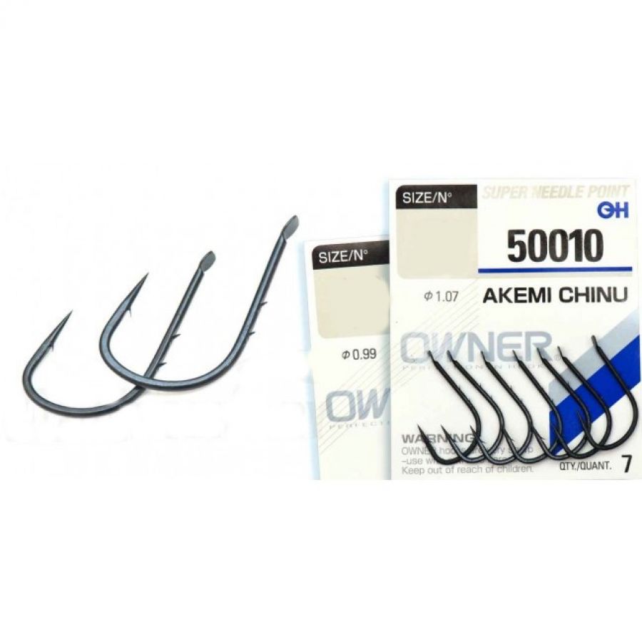 Крючок одинарный Owner 50010 AKEMI CHINU #4-0