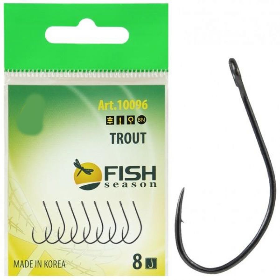 купить Крючок одинарный Fish Season TROUT -10096 #4-0