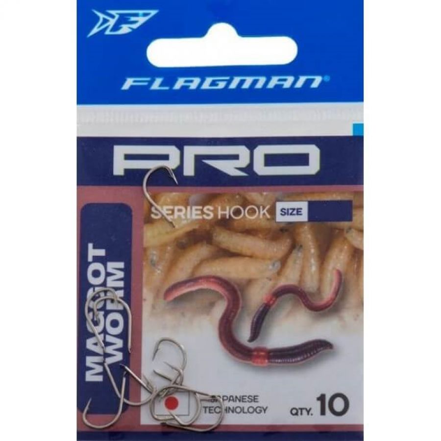 купить Крючок одинарный Flagman Pro Maggot Worm PRMW #14NI-0