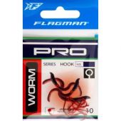 Крючок одинарный Flagman Pro WORM #16R