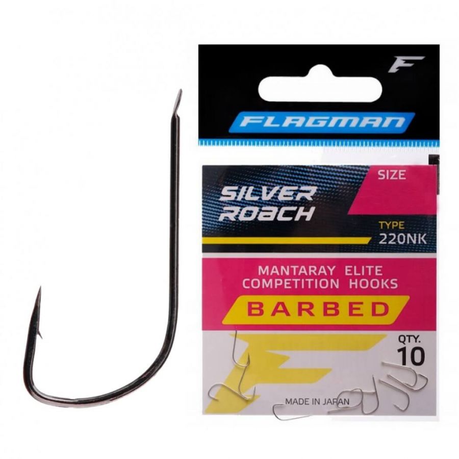 купить Крючок одинарный Flagman Silver Roach 220NK #20-0