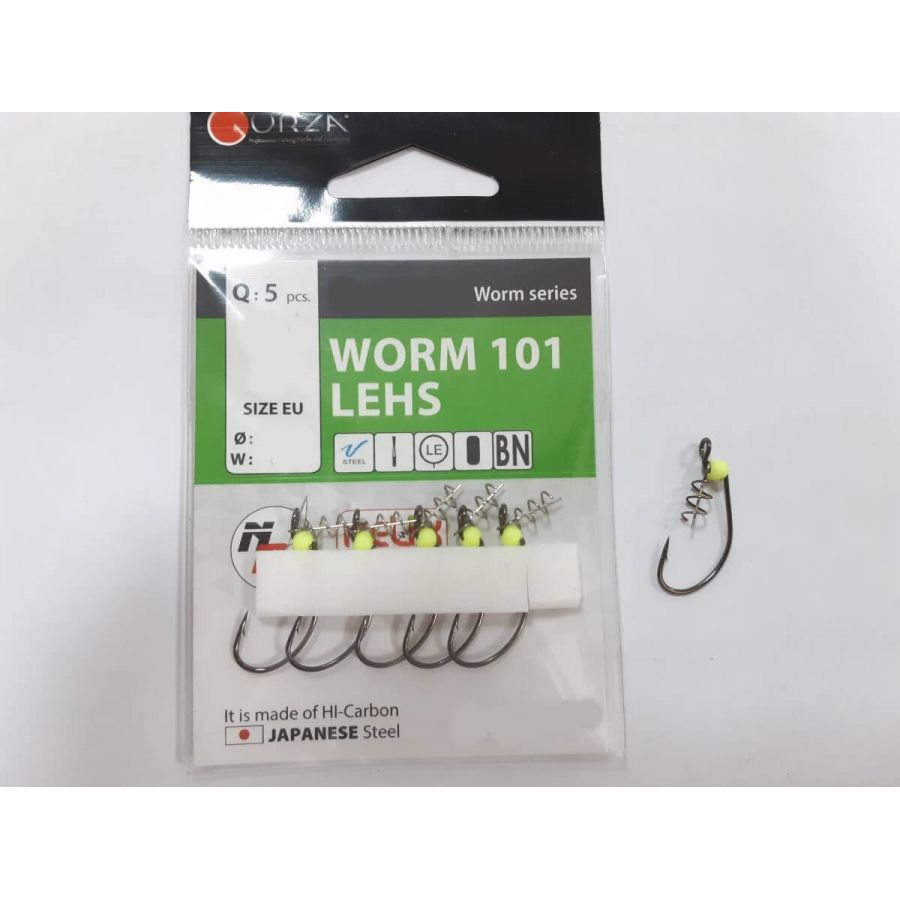 купить Крючок офсетный Gurza (KE-3215-002) WORM 101 LEHS #2 BN-0