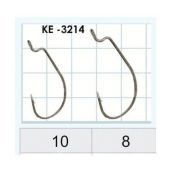 Крючок офсетный Gurza (KE-3214-008) WORM 101 LES #8 BN