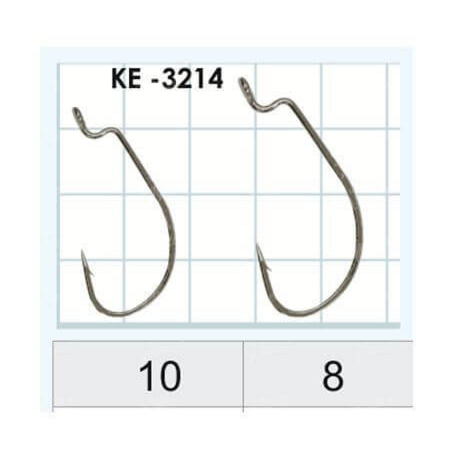 Крючок офсетный Gurza (KE-3214-008) WORM 101 LES #8 BN-0