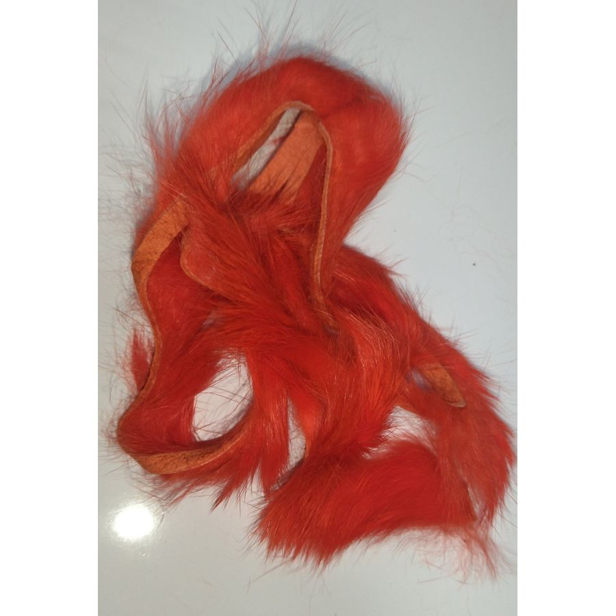 Мех SUPERFLY полоски Кролика Orange №RZD-59-0