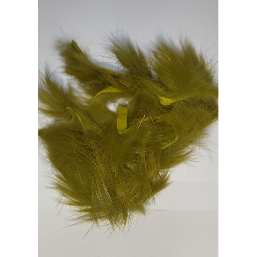 Мех SUPERFLY полоски Кролика Olive №RZD-08-0