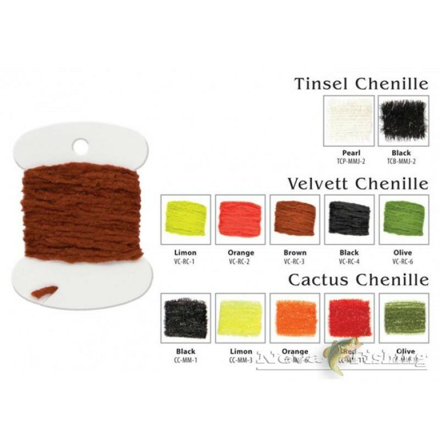 Синель Akara FLY MATERIALS Velvett Chenille #RC-3-brown 3м-0
