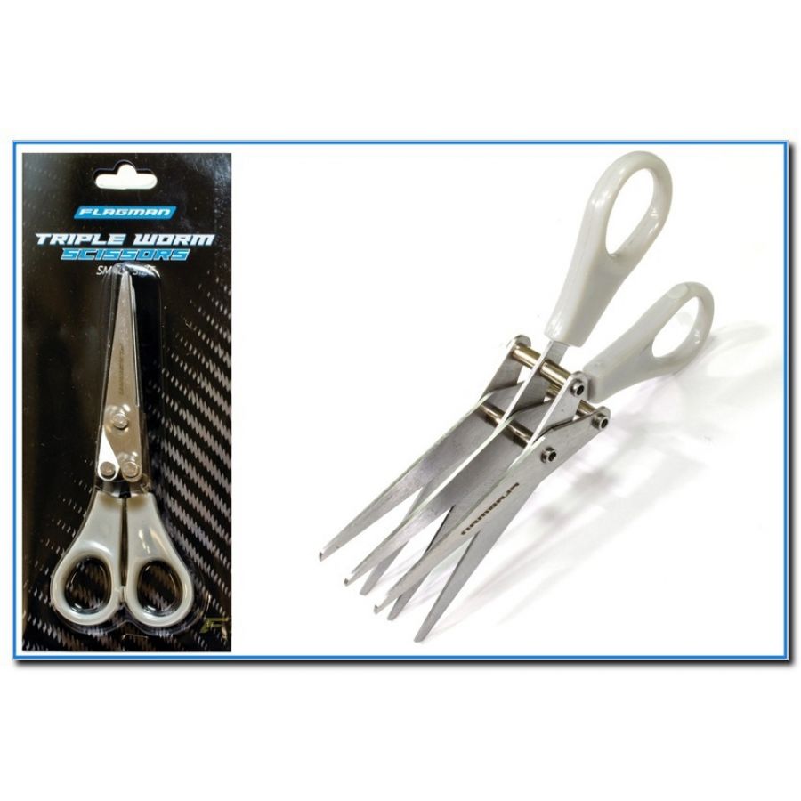 Инструмент Ножницы для резки червей Flagman TRIPLE WORM SCISSORS Small-0