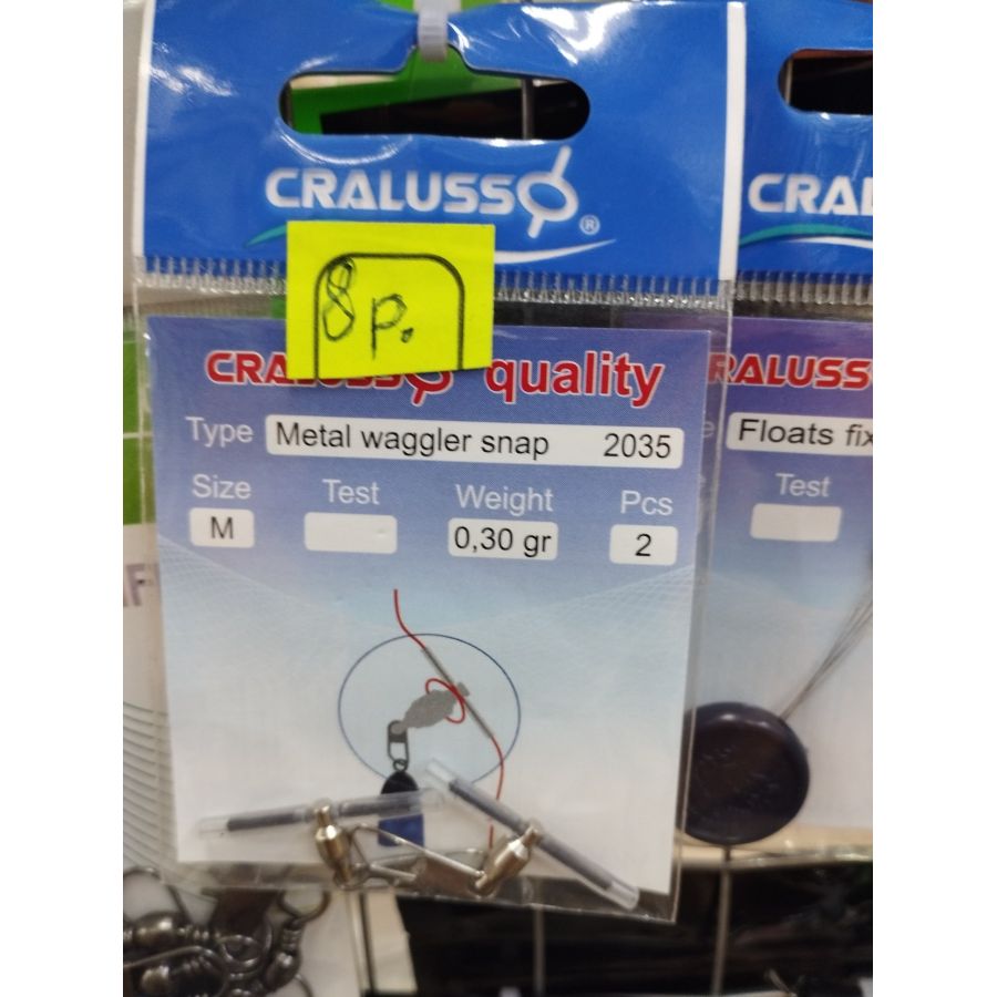 Крепление CRALUSSO M -0.30 gr-2 Metal waggler snap 2035-0