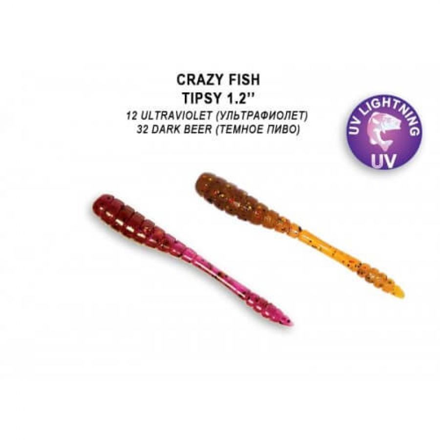 Силиконовая приманка Crazy Fish Tipsy 1,2-7