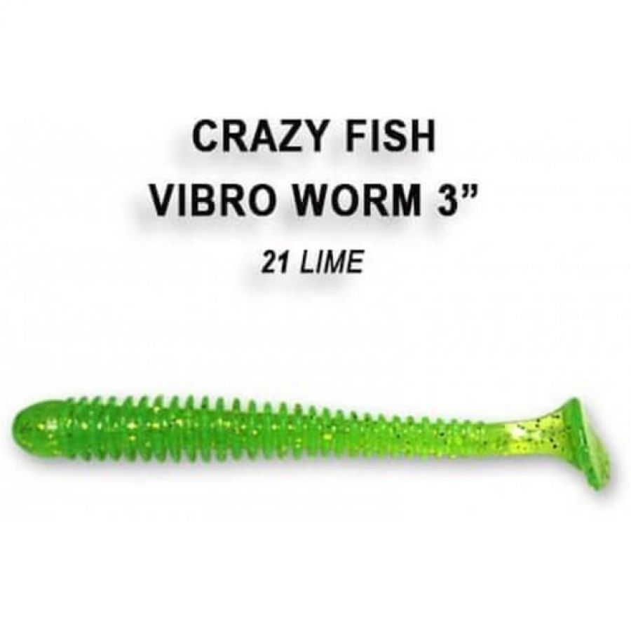 Силиконовая приманка Crazy Fish Vibro Worm 3-1