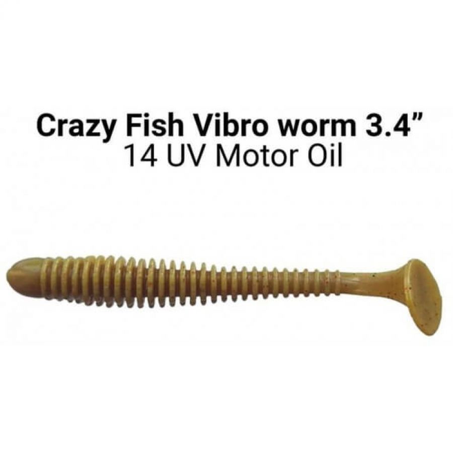 Силиконовая приманка Crazy Fish Vibro worm 3,4-6