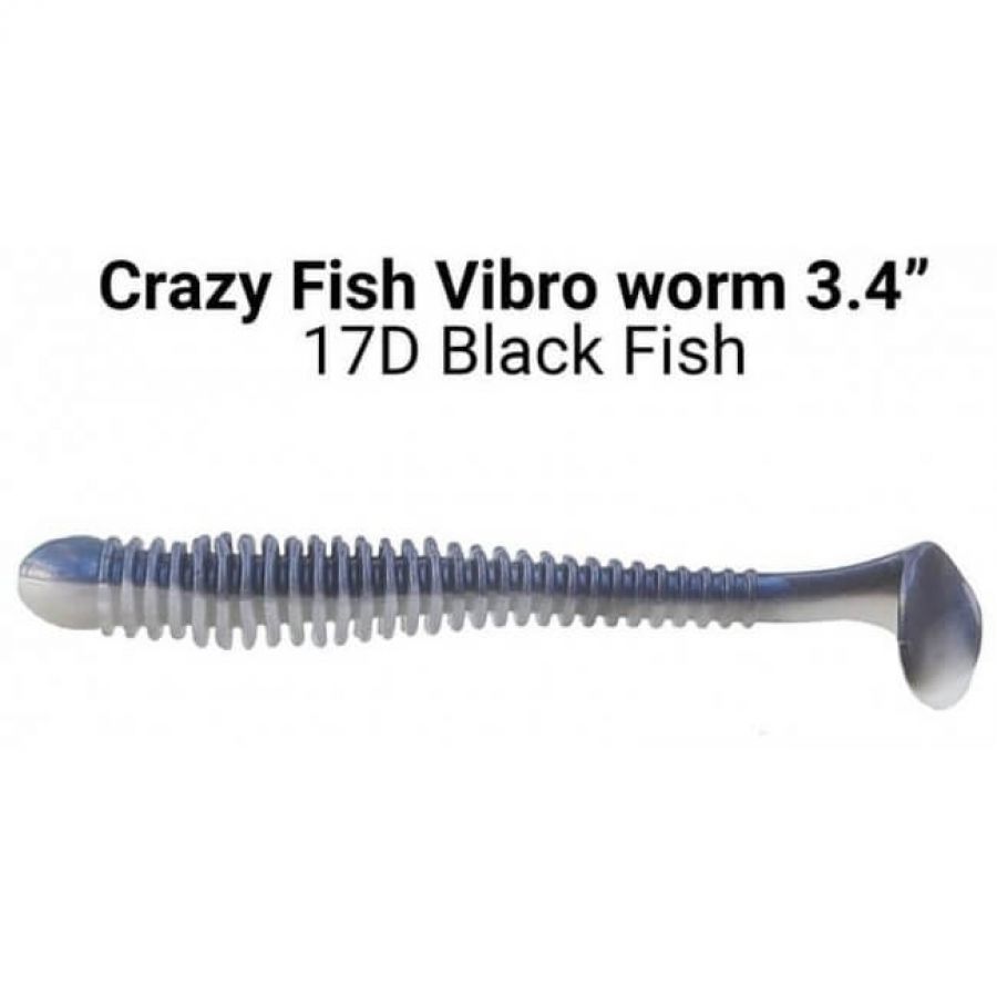 Силиконовая приманка Crazy Fish Vibro worm 3,4-3