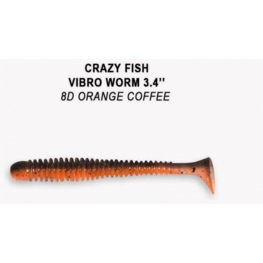 Силиконовая приманка Crazy Fish Vibro worm 3,4-1