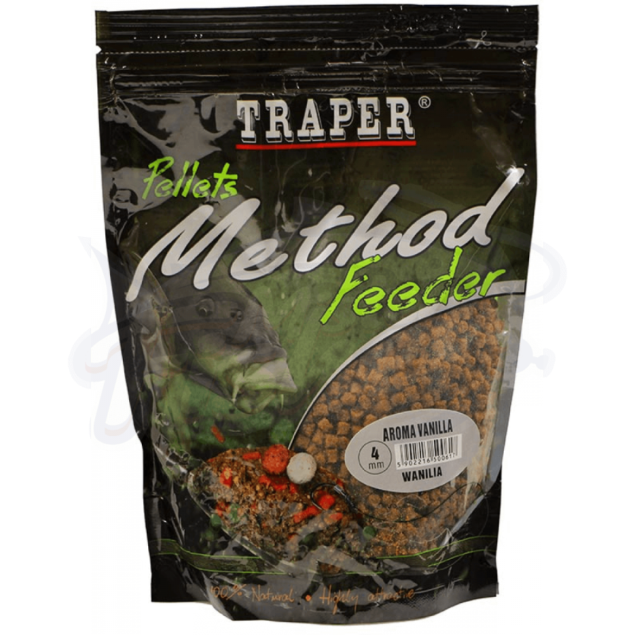 купить Прикормка Traper Method Feeder Pellets 4мм 500гр ваниль-0