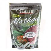 Прикормка Traper Method Feeder Pellets 4мм 500гр клубника