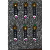 Мормышка DS Опарыш 0,30 гр d-2,5 шарик золото, глаз фиолет