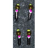 Мормышка DS Столбик 0,33 гр d-2,0 серебро, шарик золото, глаз фиолет