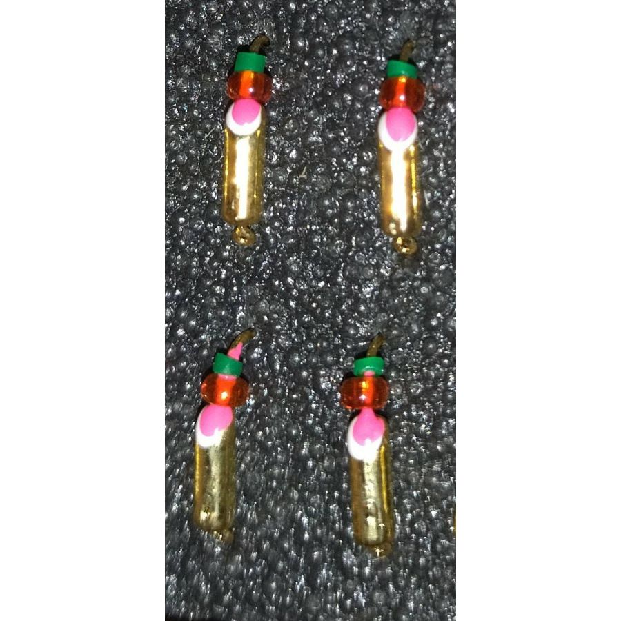 купить Мормышка DS Столбик 0,33 гр d-2,0 золото, шарик розовый-0