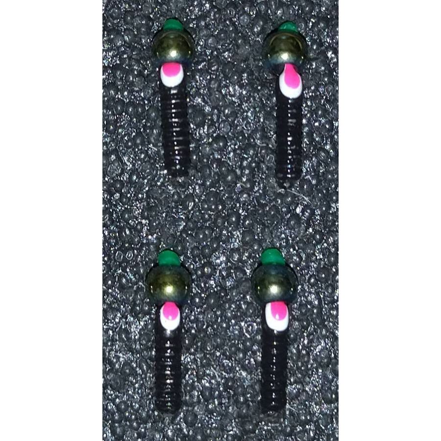 купить Мормышка DS Столбик 0,32 гр d-1,5 рифленая черная, шарик бензин-0