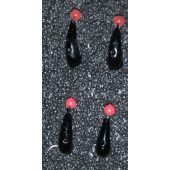 Мормышка DS Уралка 0,39 гр d-2,5 черная, шарик розовый