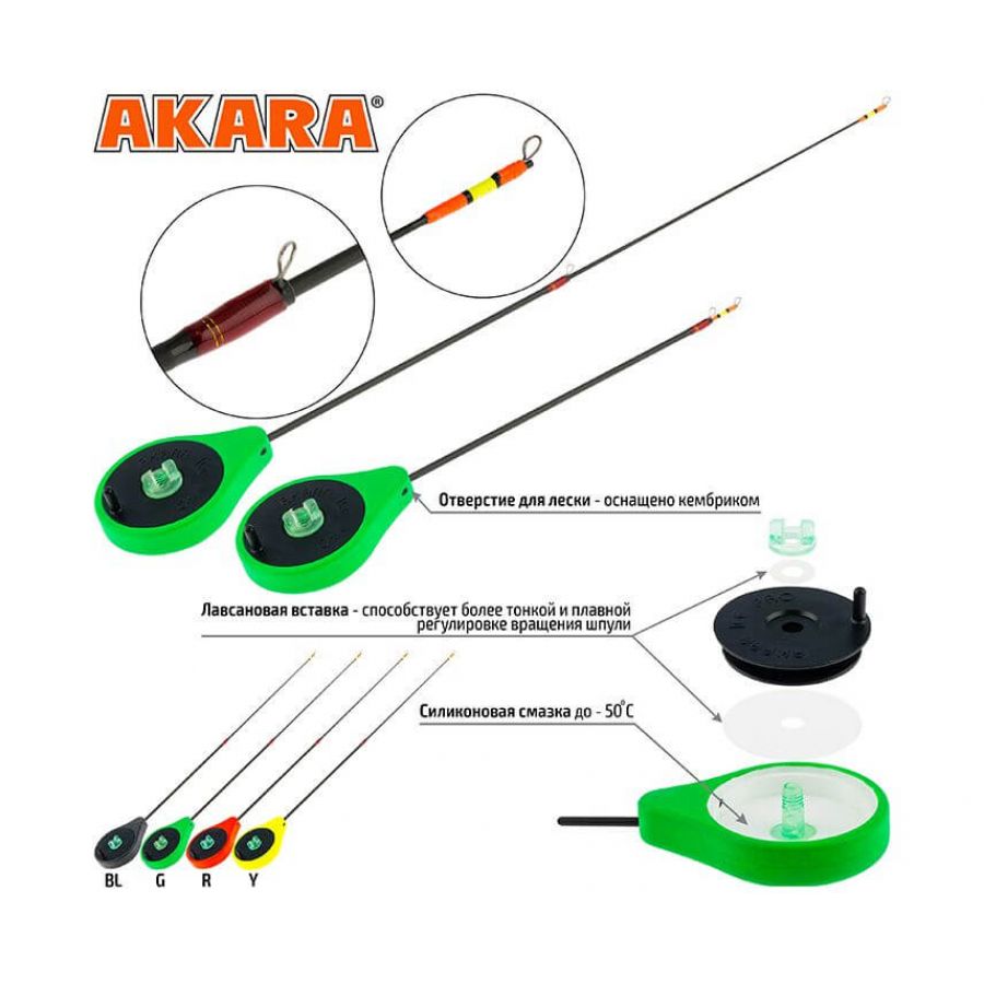 купить Удочка зимняя Akara SP-1T Green (2-8гр) #SP-1T-G-0