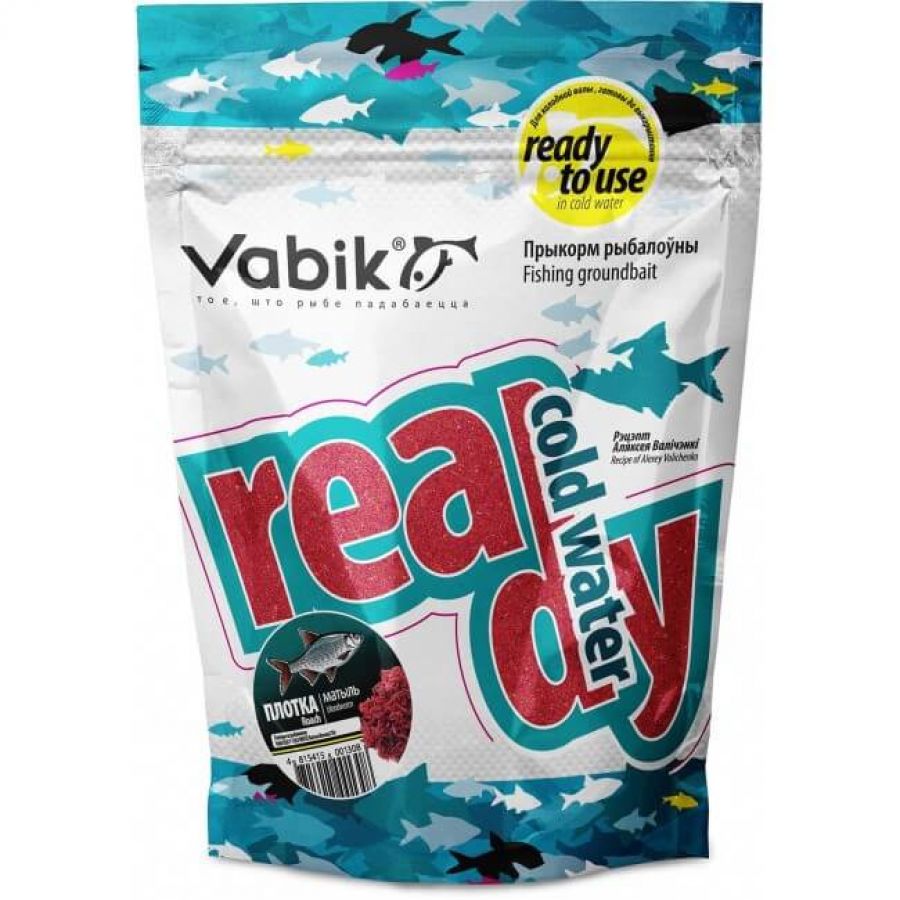 Прикормка рыболовная Vabik ready cold water Плотва мотыль 750гр-0