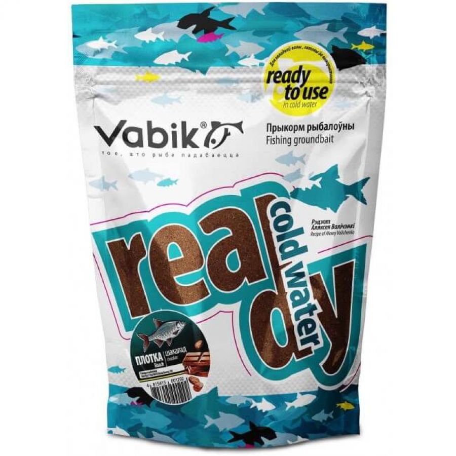 купить Прикормка рыболовная Vabik ready cold water Плотва шоколад 750гр-0