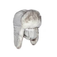Шапка ушанка зимняя Huntsman Евро Волк Полярный ткань Taslan