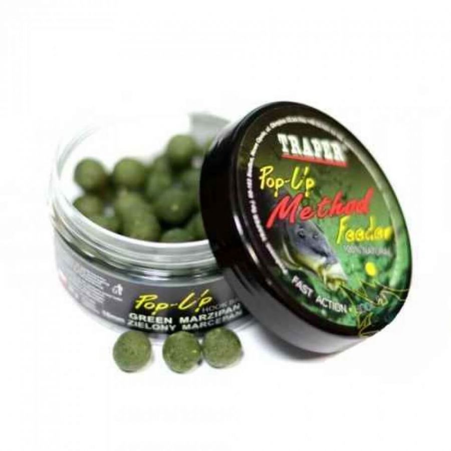Бойлы Traper Pop-Up Method Feeder Зелёный Марципан 10mm 30гр-0