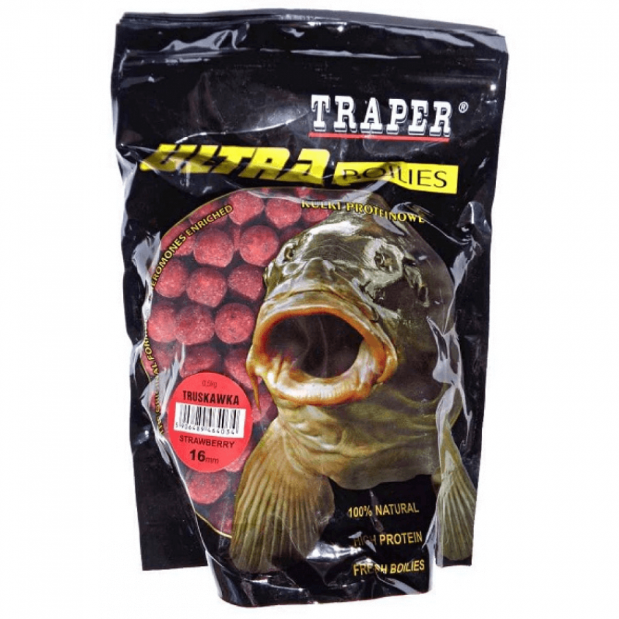 Бойлы Traper Ultra 1кг 16мм Truskawka-0