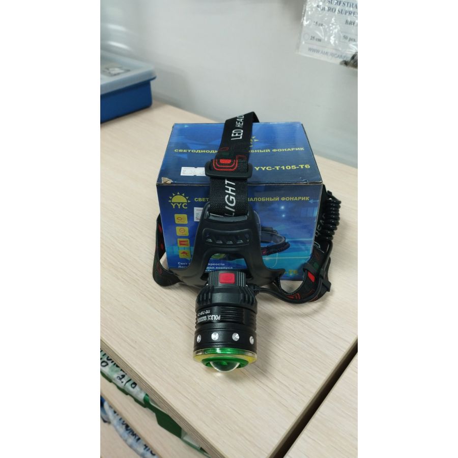 купить Фонарик светодиодный налобный YYC-T105-T6-0