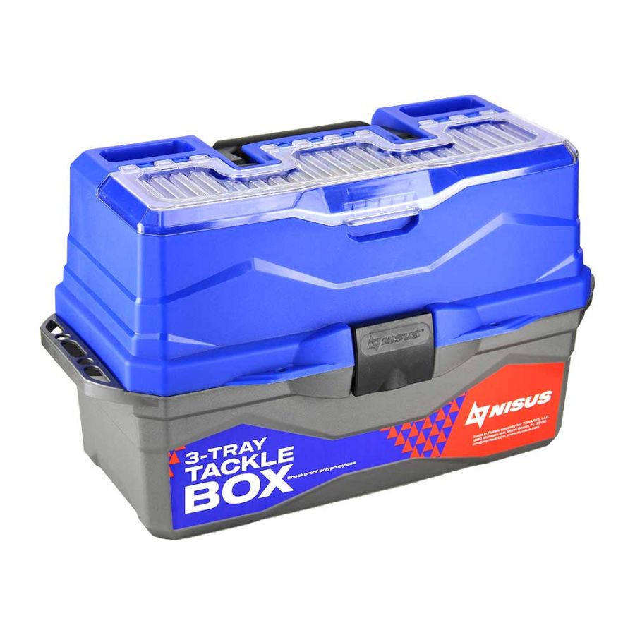 Ящик для снастей Tackle Box трехполочный(синий) Nisus-0