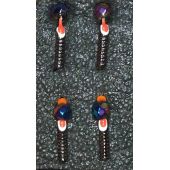 Мормышка DS Столбик 0,32гр d-1,5 (и.-м. 1032175) черный рифл., глаз оранж, шарик бензин