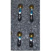 Мормышка DS Уралка 0,39 гр d-2,5 черная, глаз синий,шарик золото