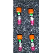 Мормышка DS Опарыш 0,30 гр d-2,5 кубик оранжевый, серо-розовая