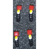 Мормышка DS Опарыш 0,30 гр d-2,5 кубик красный