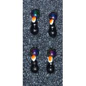 Мормышка DS Муравей 0,45гр d-3,0 черная, глаз оранж,шар бензин