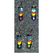 Мормышка DS Капля с ушком 0,50 гр d-3.0 бензин, глаз красный, кубик бензин