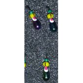 Мормышка DS Капля с ушком 0,30 гр d-2,5 бензин, глаз розовый, шарик желт полоска