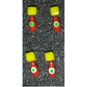 Мормышка DS Жук 0,28 гр d-2,5 красный, глаз зел,кубик сырный