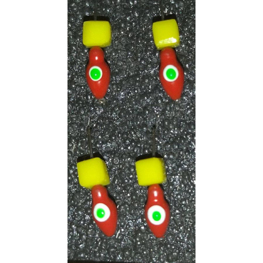 купить Мормышка DS Жук 0,28 гр d-2,5 красный, глаз зел,кубик сырный-0