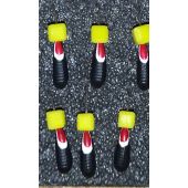 Мормышка DS Банан с пропилом 0,55 гр d-3,0 черная, глаз красный, кубик сырный