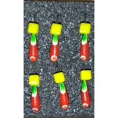 Мормышка DS Банан с пропилом 0,55 гр d-3,0 красный,глаз красный, кубик сырный