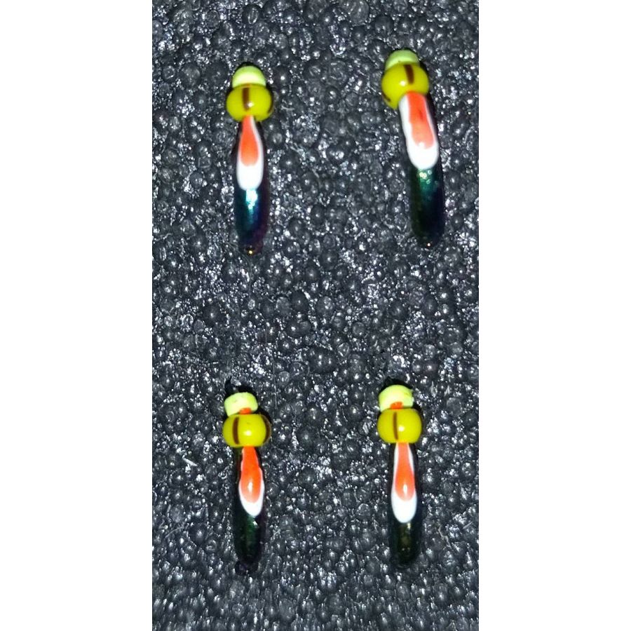 купить Мормышка DS Банан 0,39 гр d-2,0 бензин,глазок оранж., шарик желт полоска-0