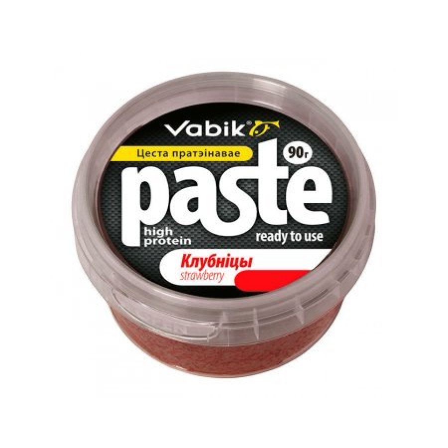 Приманка Vabik PASTE тесто протеиновое Клубника 90г-0