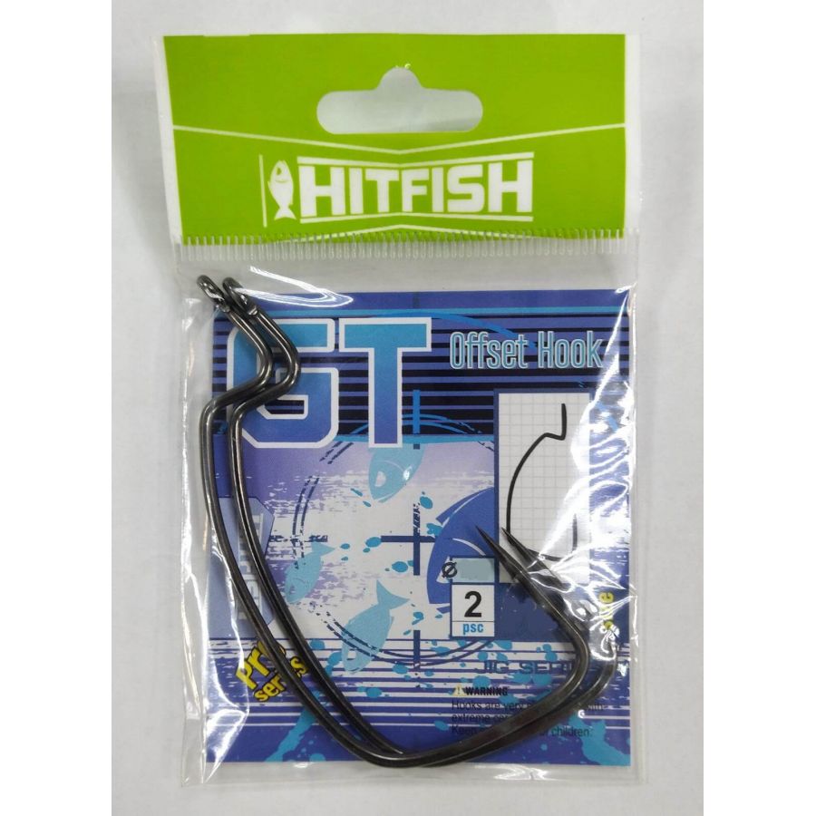 Крючок офсетный Hitfish GT Offset Hook #12/0, 2.40mm-0