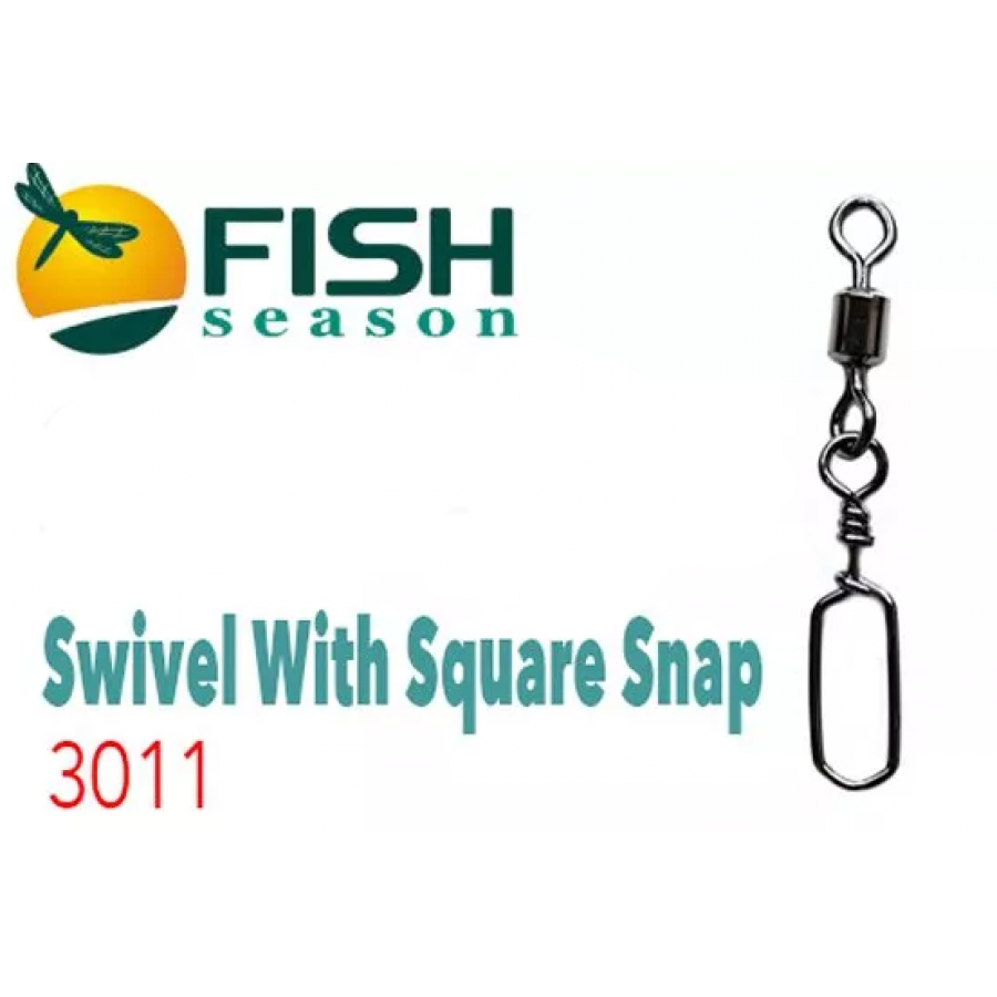 Вертлюг с застежкой Fish Season SWIVEL WITH SNAP 3011-0