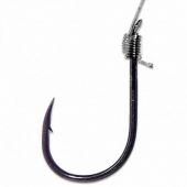 Крючок с поводком Owner S-344 #4 d-0.20 черный